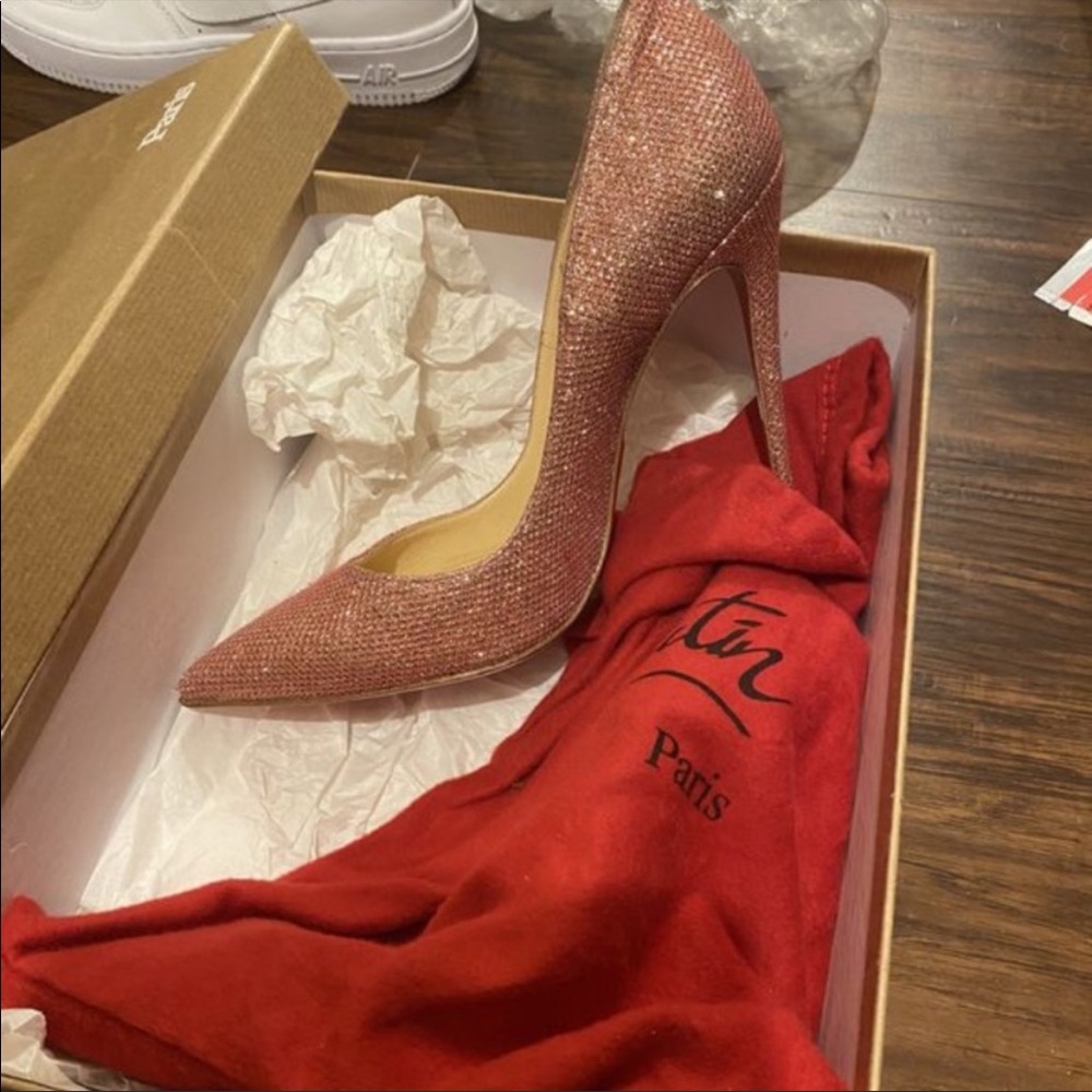 Christian Louboutin So Kate Pink Glittery 120
